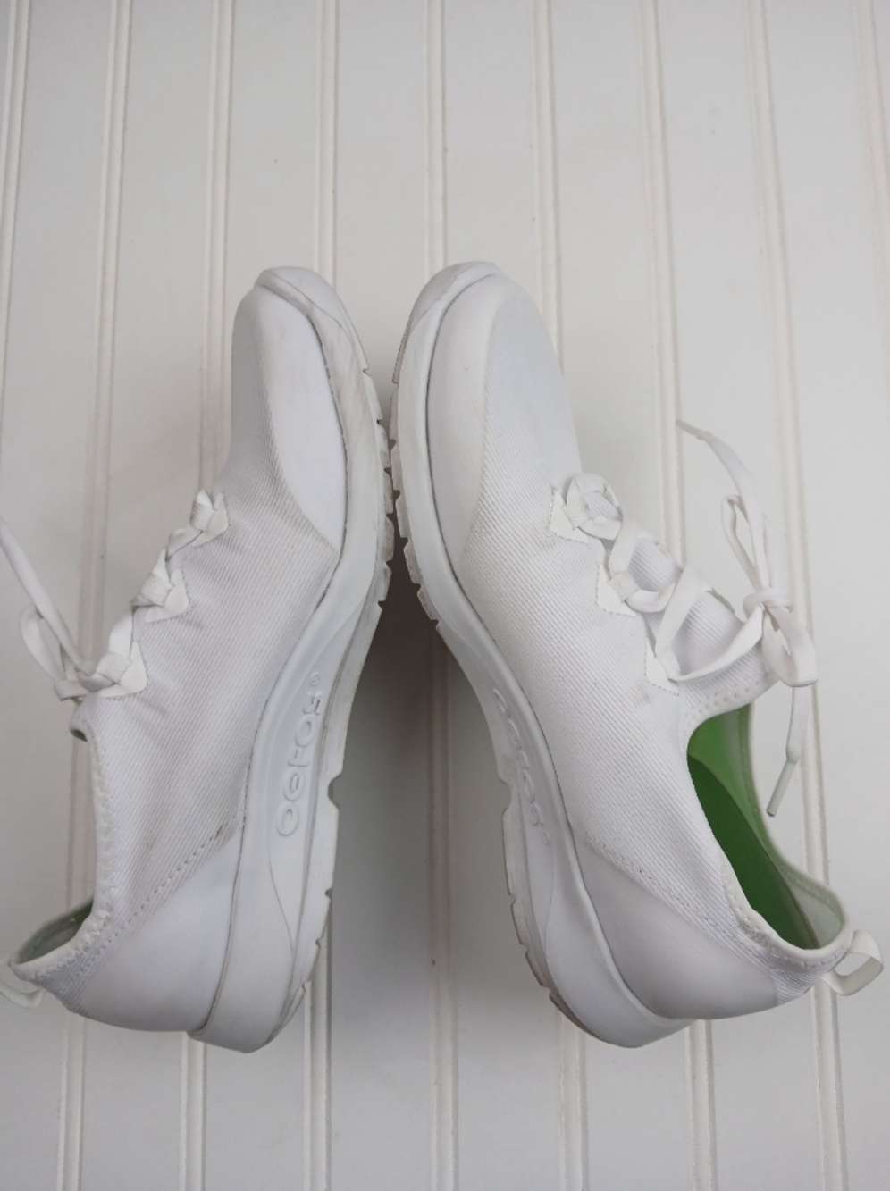 OOFOS OOmg Women Sport LS Low-Top Recovery Sneakers White Mesh Casual Travel - Picture 9 of 13